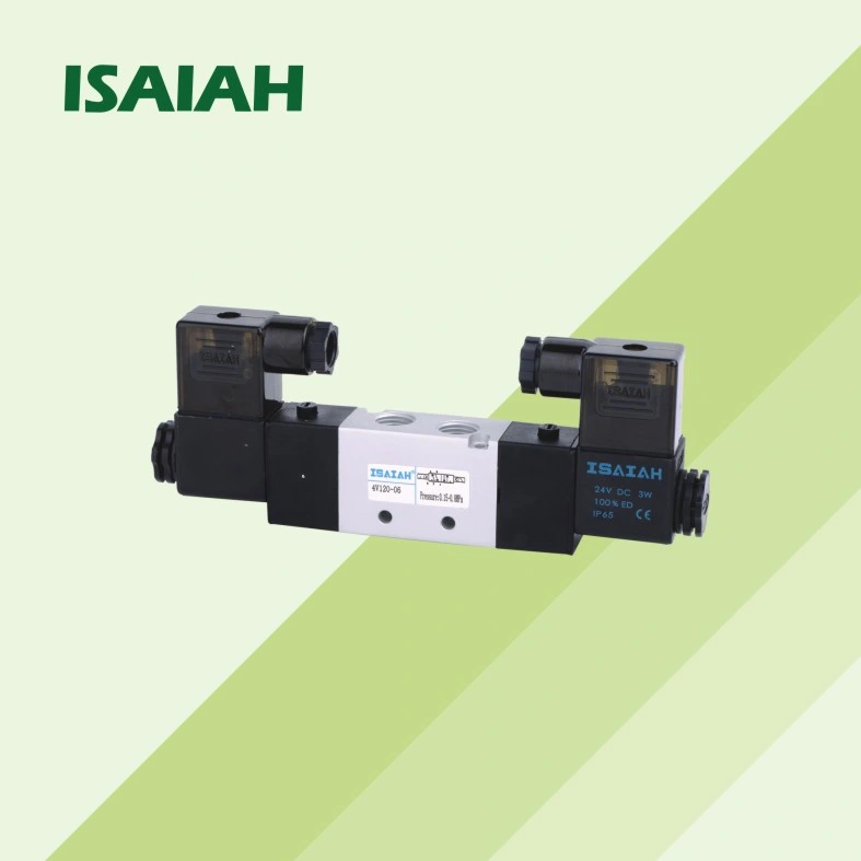 Two Position Five Way Solenoid Valve Double-Head Series Pneumatic Electric Valve DC24V 220 Volt